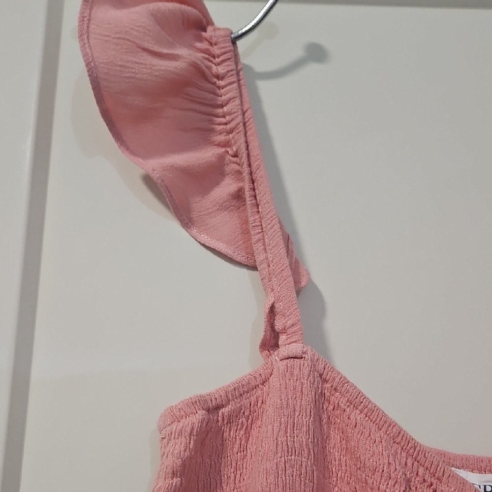 Pink Sleeveless Ruffle Dress - Picture 4 of 5